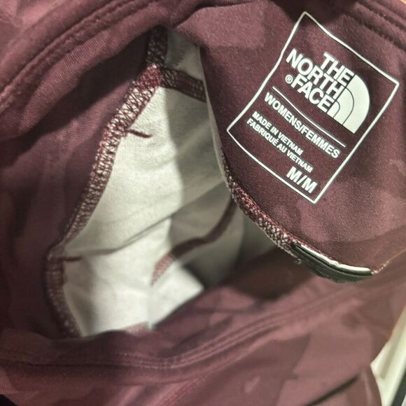 The North Face Women's Ankle Leggings Medium Maroon Camo High-Waist Pockets - Picture 9 of 13